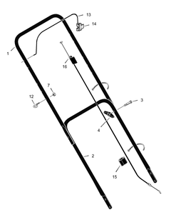 Handle Assembly Diagram and Parts List for 221110X92NA 2003 Briggs and Stratton Lawn Mower